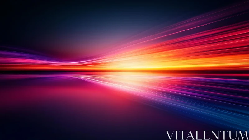 Vibrant Abstract Sunset With Motion Blur and Neon Colors.