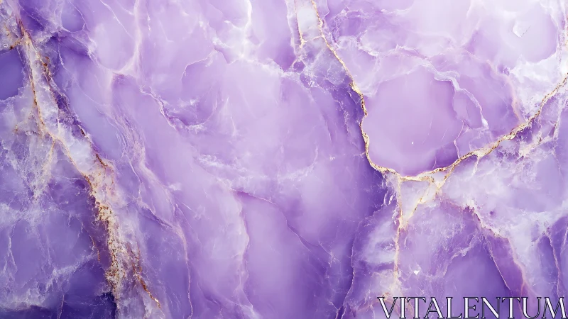 Macro analysis of lavender crystalline marble with gold veining