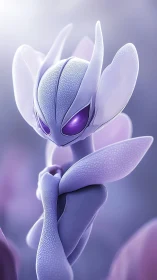 Soft-spoken lavender alien sprite guarding quiet dreams.