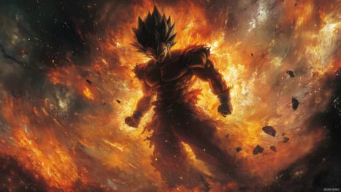 Inferno-charged warrior condenses a star into raw fury