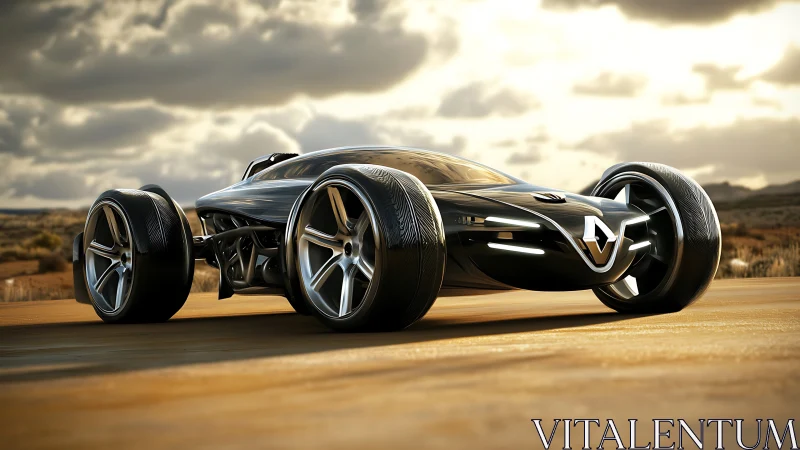 Futuristic Renault desert concept car with exposed suspension