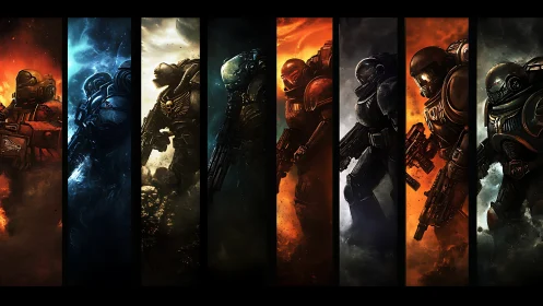 Starborn guardians marching through fire, ice, and shadow.