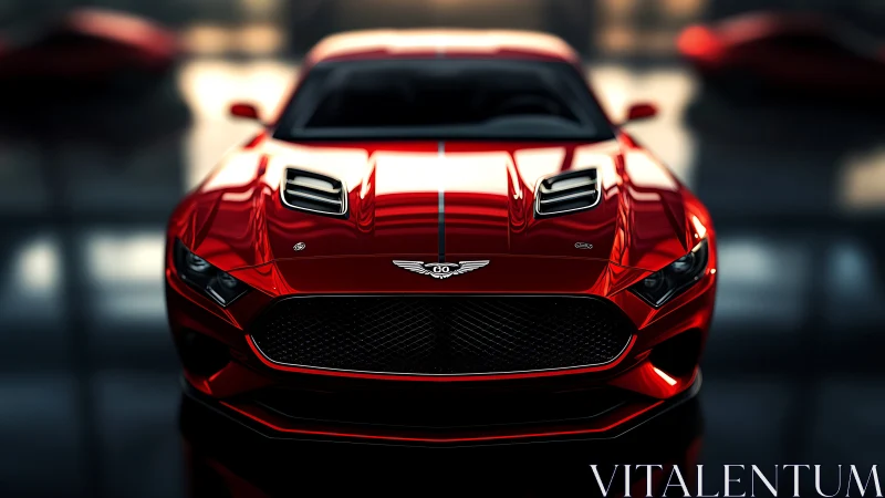 Glowing red sports car invites a bold, exhilarating drive