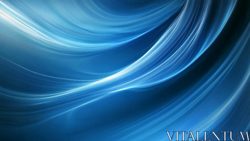 Dynamic blue light streaks with curved motion blur gradients.