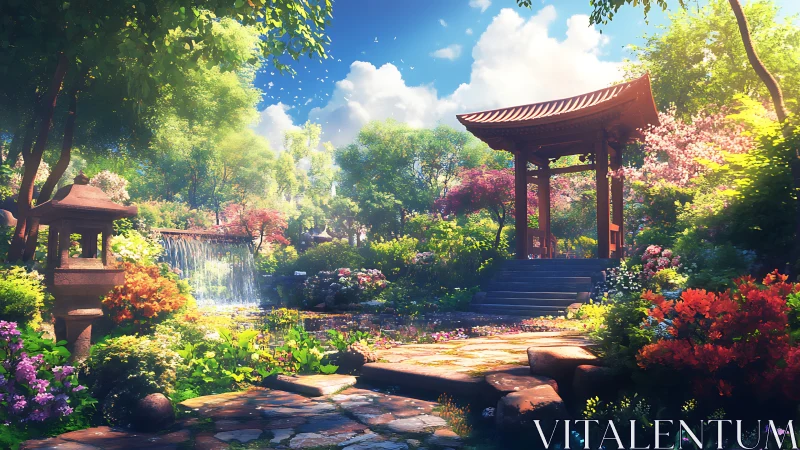 Sunlit garden gate welcoming you into a quiet retreat.