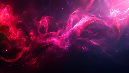 Abstract pink light nebula on dark gradient background.