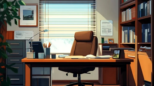 Sunny home office desk inviting quiet focus and creativity.