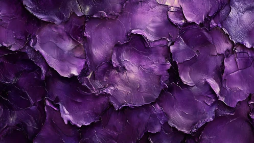 Velvet petals of paint drift across a midnight orchid sea