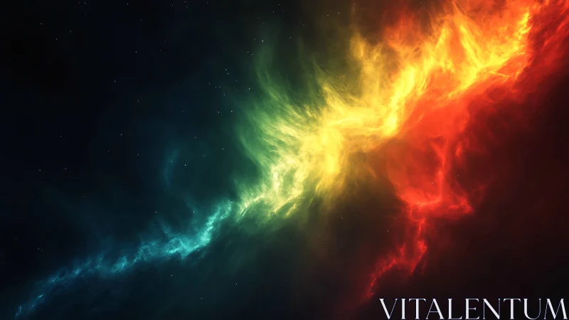 Starlit rainbow nebula drifting softly through deep space.