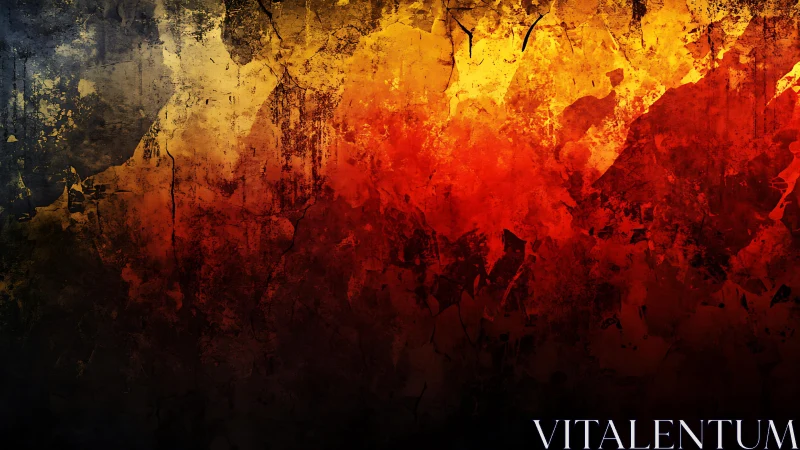 Fiery Abstract Grunge Texture With Bold Red And Yellow Tones.