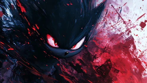 Aggressive dark creature rendered in dynamic, high-contrast strokes