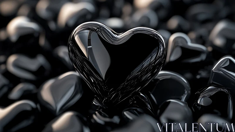Obsidian Heart Gleams Among Shadow Stones.