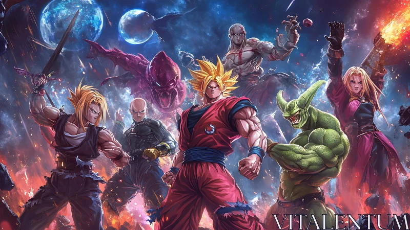 Saiyan-led cosmic battle erupts over fractured alien world.