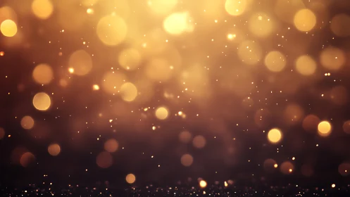 Golden dust motes drift like tiny lanterns in warm twilight