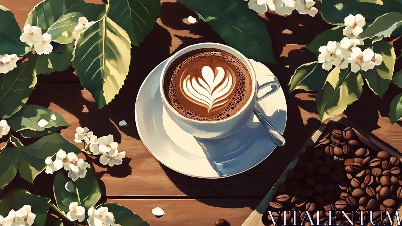 Morning coffee blossoms invite a calm and cozy pause