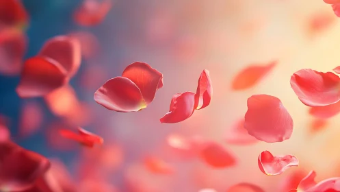 Petals in Motion: Soft-Focus Chromatic Descent.
