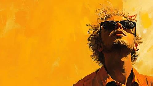 Sun drenched daydreamer soaking in a brilliant golden sky.