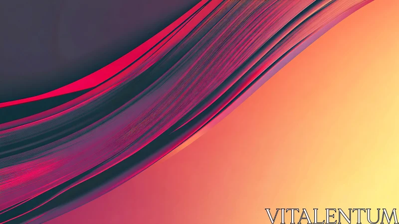 Chromatic ribbon sweep over gradient dusk horizon.