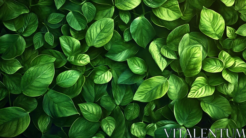 Dense green foliage forms a uniform, overlapping leaf layer