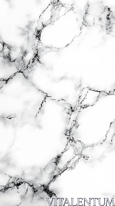 White marble surface shimmers with fine dark veining detail