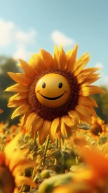Sunflower daydream trades its seeds for a smiling face