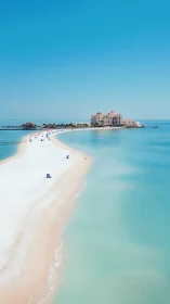 Tropical Sandbar Paradise with Turquoise Waters.