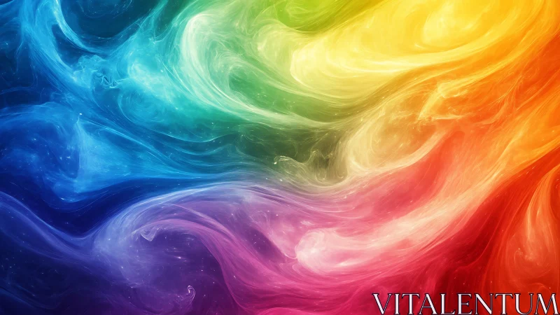 Multi-spectrum nebular waves flow in luminous digital abstraction