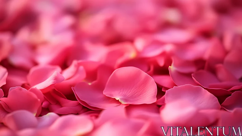 Close-up of pink rose petals layered with soft focus bokeh.