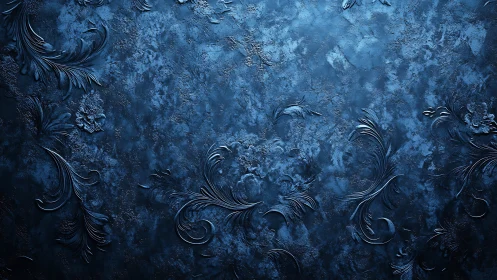 Midnight baroque swirls across frostbitten cobalt silence.