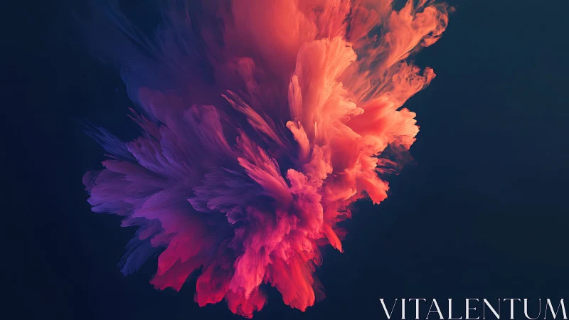 Radiant color cloud blooms softly against deep night blue