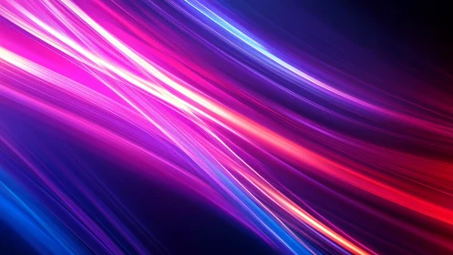 Neon chromatic light trails with high contrast radial motion blur