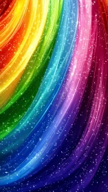 Starlit rainbow rivers swirl through a neon cosmic night