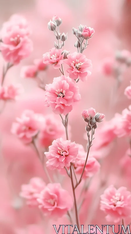 Soft Focus Carnation Field with Selective Depth Rendering.