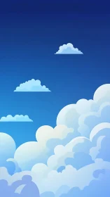 Soft layered clouds float against a deep blue sky.