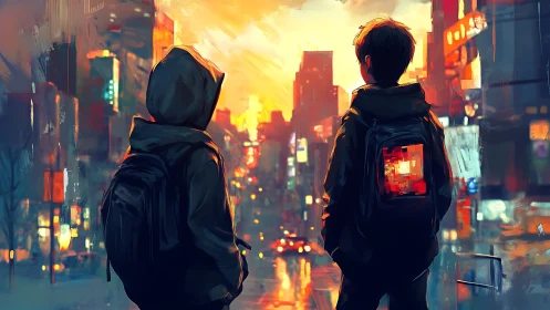 Backlit urban silhouettes study with saturated bokeh cityscape contrast