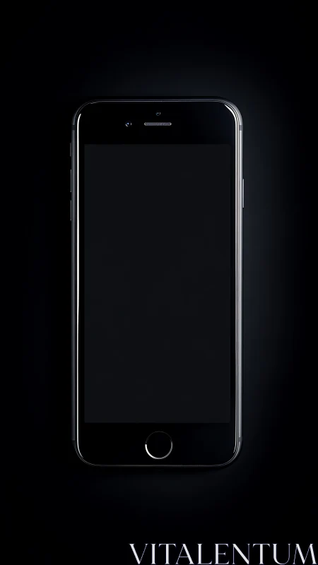 Sleek Modern Smartphone Glows Against Dark Canvas