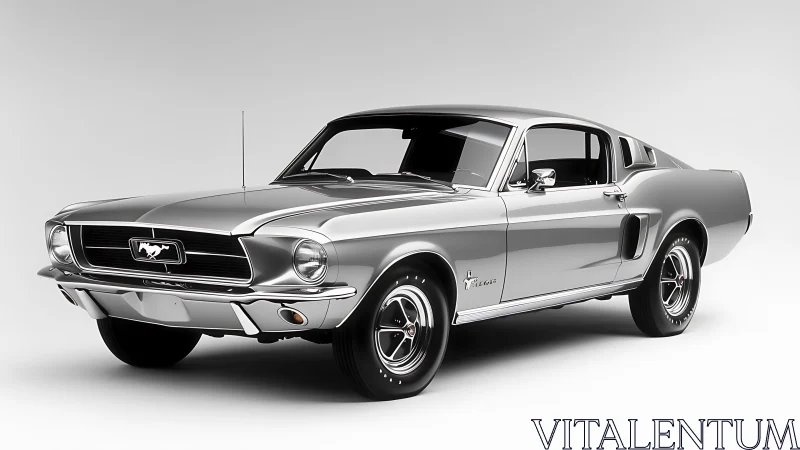 Shining classic muscle car posed for a timeless studio moment.