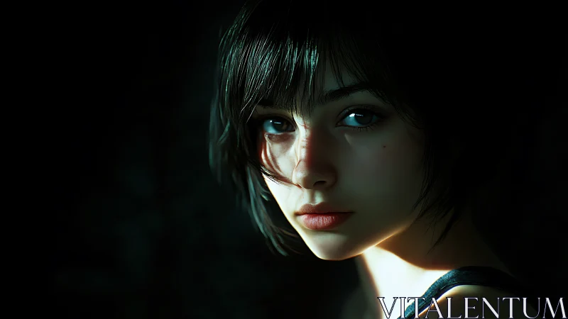 Soft light lingers on a quiet girl’s thoughtful, gentle gaze