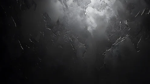 Abstract dark textured wall with glossy highlights, modern art style.