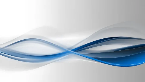 Gentle blue waves glide across a calm silver horizon