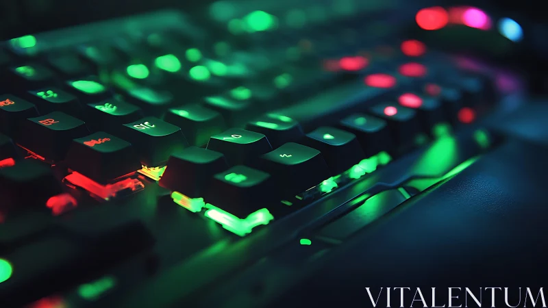 Glowing gaming keyboard invites colorful late night adventures