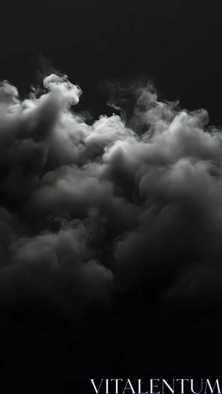 Midnight stormclouds drifting through a velvet void.