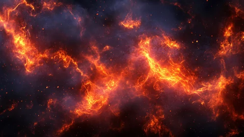 Cosmic Inferno Dances Through the Void in Brilliant Fury