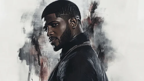 Brooding urban icon carved from smoky digital brushstrokes.