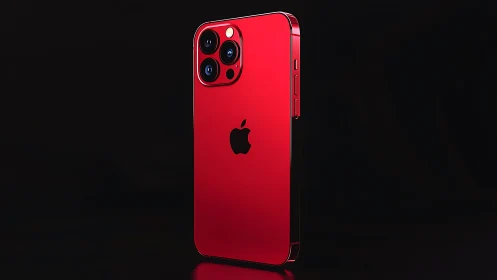Premium Red iPhone 13 Pro Studio Render.