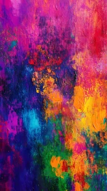 Vivid abstract canvas with layered neon color fields.