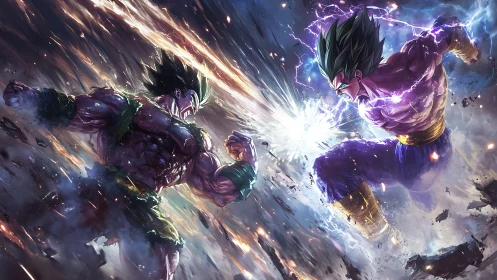 Cosmic warriors collide as galaxies bend around their fury