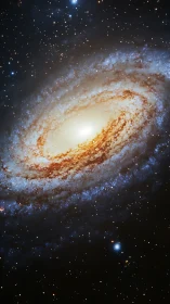 Edge-on barred spiral galaxy core with luminous star-forming ring