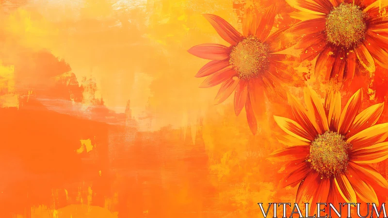 Radiant Flowers Glowing in Warm Sunlight.