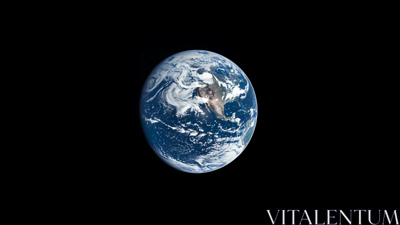 Earth is shown as a full disk against a black space background